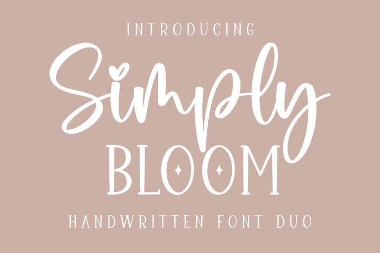Simply Bloom Duo Font
 Download For Free Officially